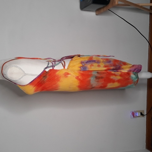 SHEIN curve tie dye strappy backed womens top - Picture 2 of 13